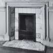 Interior.
Detail of fireplace in ground floor central apartment.