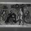Detail of painted panel 'Jesus dies upon the Cross'