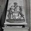 Interior.
Detail of monument to the 1st Earl of Forfar (d. 1712) in the North East corner of the chancel