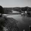 Low Blantyre, Hydro-Electric Power Station
Elevated general view from north of hydro-electric power station, showing weir across River Clyde (centre left), and turbine/valve house and fish ladder (centre right)