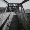 Blantyre, Station Road, David Livingstone Memorial Footbridge
View from W along deck of bridge from near to W end