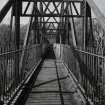 Blantyre, Station Road, David Livingstone Memorial Footbridge
Detailed view from W at deck level, showing fabricated steelwork forming the west cantilever truss of the bridge