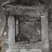 Interior.
Detail of plasterwork round fireplace.