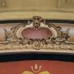 Auditorium, proscenium arch, gilded cartouche, detail