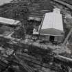 Aerial view of fabrication shed.