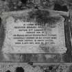Commemorative plaque ("In loving memory of Houston Michael Shaw Stewart"), detail