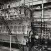 Interior.
View of marine diesel engine and water brake.