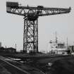 General view from SE of 150-ton giant cantilever crane, built by Sir William Arrol & Co in 1917.  Photosurvey 19-FEB-1991