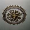 Interior.
Detail of former dining room ceiling rose.
