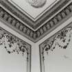 Interior.
Detail of drawing room plasterwork and wall decor.