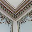 Interior.
Detail of drawing room plasterwork and wall decor.