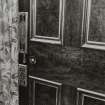 Interior.
Detail of bedroom door fingerplate.
