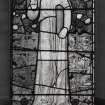 Interior. Ground floor NE aisle detail of Ballentine Memorial stained glass window by  E Burne-Jones of Morris, Marshall, Falkner & Co, London