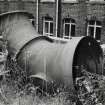 Detail of spare water turbine feed pipe.