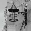 Detail of light fitting on wall of tower