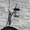 Detail of light fitting above entrance to tower