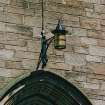 Detail of light fitting above entrance to tower