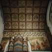 Interior.
View of chancel ceiling and North wall.
