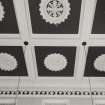 Interior.
Detail of ceiling in main courtroom.