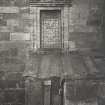 Dunlop church, detail of W window in 17th century wing.