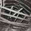 Interior.
Detail of roof structure in attic.