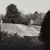 View South-West from interior of walled garden.