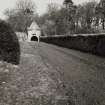 View South-West from interior of walled garden.