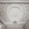 Interior.
View of plasterwork ceiling to drawing room.