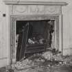 Detail of fireplace in ground floor North-East apartment.