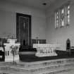Interior. View of chancel showing altar and pulpit