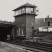 View of Newton junction signal box from S.