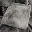 Detail of stone fragment.