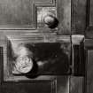Detail of front door lock from inside.