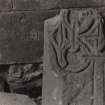 Detail of carved stone in chapter house.