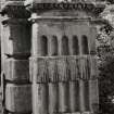 East gate pier, flat fluted carving, detail