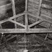 Interior.
View of king post roof truss in power station.
