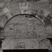 Detail of window pediment.