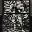 Detail of stained glass window.