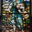 Detail of stained glass window.