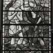 Detail of stained glass window.
