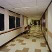 First floor, general view along corridor showing whole length of building, Bellshill Maternity Hospital.