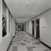 Second floor, general view of refurbished corridor, Bellshill Maternity Hospital.