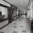 Fourth floor, general view of corridor with offices, Bellshill Maternity Hospital.