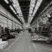 Motherwell, Craigneuk Street, Anderson Boyes
Fitting Shop (Dept. 51, built 1962): Interior view of east bay from north showing assembled machines.  To right and left are Road-header (tunnelling) machines, the machine to right being an RH45 ordered for the Ukraine
