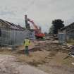 Steading, view from N during demolition