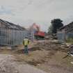 Steading, view from N during demolition