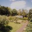 View of walled garden from gazebo to South