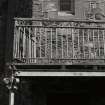 Gazebo, railings around upper level platform, detail