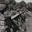 Detail of Terrace Wall and steps with urns