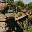 Detail of Terrace Wall and steps with urns